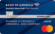 Bank of America® Business Advantage Travel Rewards World Mastercard® credit card